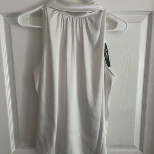 White House Black Market Ivory Sleeveless Blouse